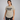 Calm The Noise Matrix Tee (Tan) - On model three-quarter